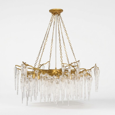 Deckenlampe Wohnzimmer Deckenleuchte Kristallleuchte Lampe Leuchte Stil gold