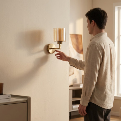 Wandlampe schön Stil Moderne Deckenleuchte neu Schlafzimmer gold