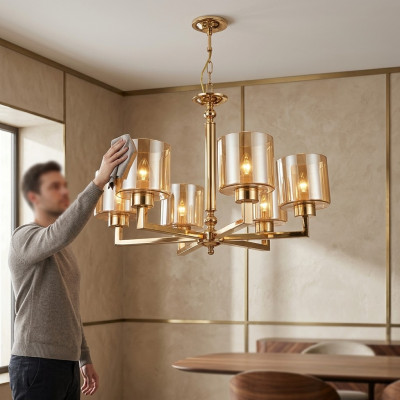 Kronleuchter Stil Moderne Wohnzimmer Lampe schön Gold neu Schlafzimmer