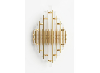 Wandleuchte Crystal Wohnzimmer Wandlampe Luxus gold Schlafzimmer Stil