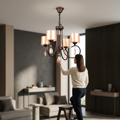 Deckenlampe Hängender Design Modern Gold Wohnzimmer Glass neu