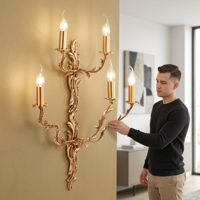Wandlampe Wand Leuchten Lampen Wohnzimmer Schlafzimmer Luxus gold