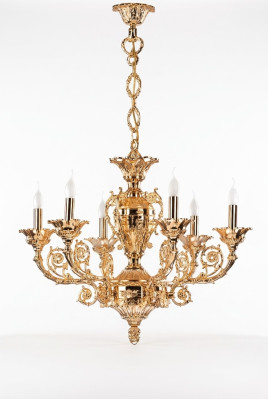 Goldene Deckenlampe Pendelleuchte Wohnzimmer Leuchten Klassische Leuchten