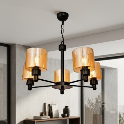 Loft Deckenleuchte Luster Glass Deckenlampe Wohnzimmer Hängelampe 65x70