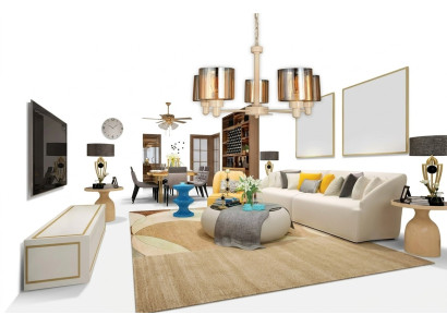 Deckenlampe Metall modernes Design Wohnzimmer Hängelampe Luster Deckenleuchte