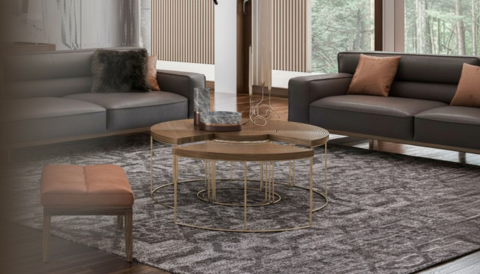 Moderner Runder Couchtisch Luxus Abstelltische Holzmöbel Wohnzimmertisch