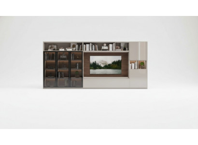 Große Wohnwand Glastüren Wohnzimmermöbel Moderne Wohnwände Möbel Schrank