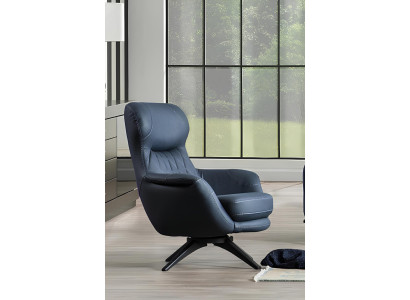 Sessel 1-Sitzer Komfortabler moderner Stil mittelweich Blau Luxuriös