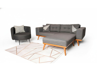 Graue Wohnzimmer Ecksofa Edle Couch Sitzgruppe Luxus Möbel Modern Sofas