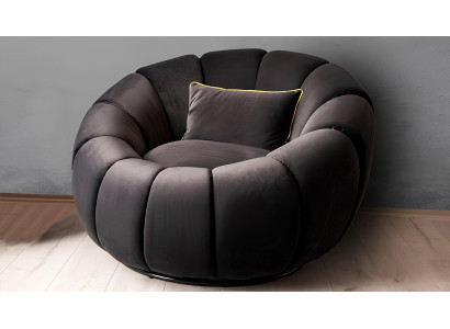 Sessel Farbe schwarz bequem mittelweich Luxuriös für Wohnzimmer Relax Club