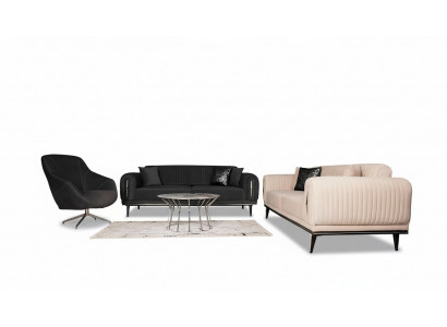 Sofa Couch 3+3 Sitz Sofagarnitur Couchen Polster Möbel Sofas Set Gruppe
