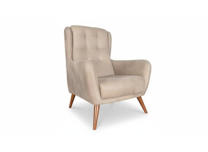 Chesterfield Sessel Club Sofa Einsitzer Couch Polster Möbel Beige Relax Neu