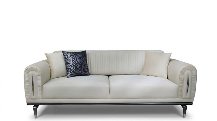Dreisitzer Couch Polster Möbel Einrichtung 3 Sitz Platz Couchen Sofa Stoff