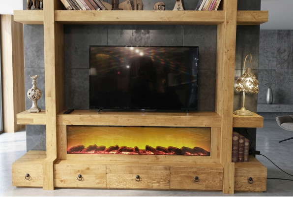 Wohnwand tv Holz Schrankwand Wohnwände Fernseh rtv 240x205 Anbau Wand