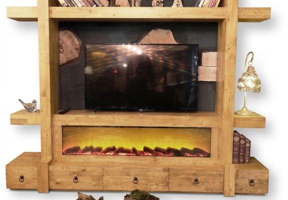 Wohnwand tv Holz Schrankwand Wohnwände Fernseh rtv 240x205 Anbau Wand