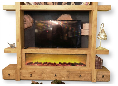 Wohnwand tv Holz Schrankwand Wohnwände Fernseh rtv 240x205 Anbau Wand