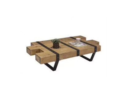 Loft Couchtisch Design Möbel Tisch 130x80 Wohnzimmer Holztisch Couchtische