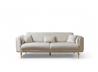 Modernes Wohnzimmer Sofa Luxus weiß Sofas Gepolstert Sitz 3 Sitzer