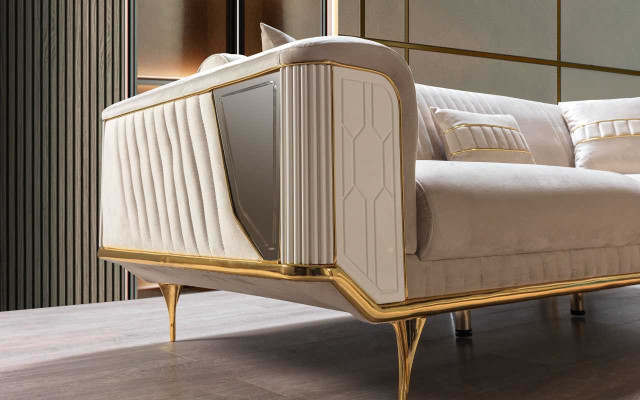 Luxus 3 Sitzer Sofa Wohnzimmer Blau Sofas Design Modern Couch Möbel