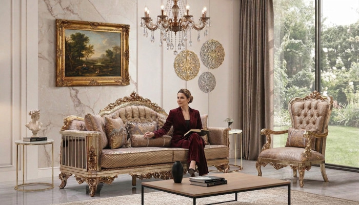 Wohnzimmer Set Sofagarnitur 3+1 Sitzer Sofa Couch Klassische Couchen