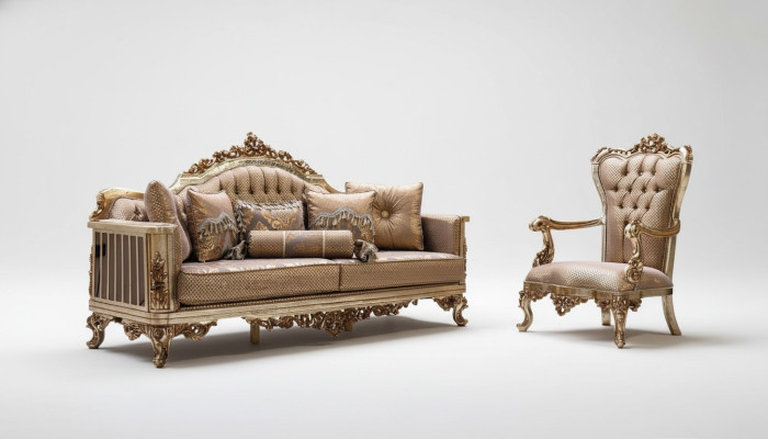 Wohnzimmer Set Sofagarnitur 3+1 Sitzer Sofa Couch Klassische Couchen