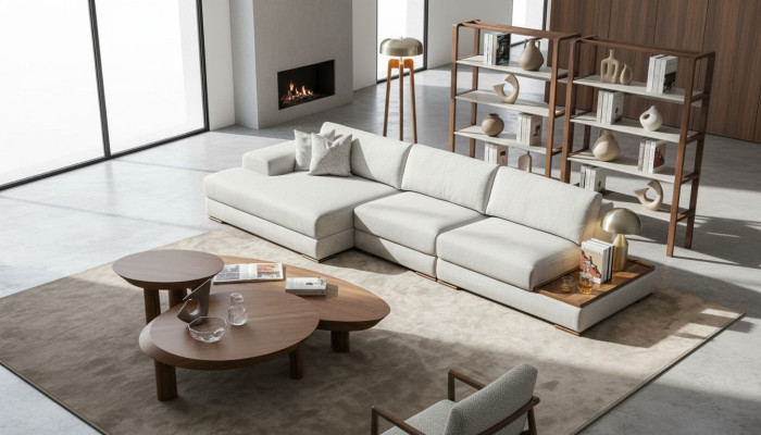 Sofa Couch Polster Möbel Wohnlandschaft Grau Eckgarnitur Weiche Couchen