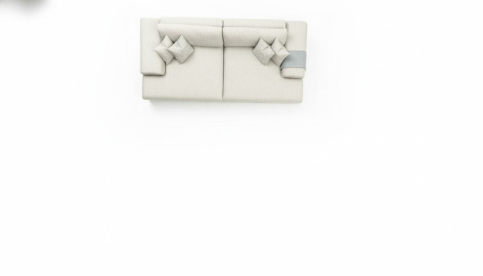 Sofa Couch 3 Sitzer Wohnzimmer Design Big Sofas Couchen 260 cm Grau