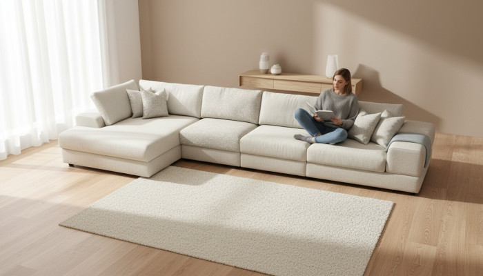 Ecksofa Wohnzimmer Möbel Modern Sofa L-Form Luxus Couch Neu Grau