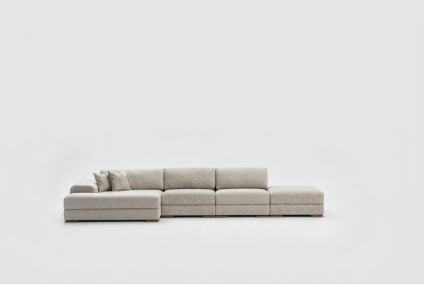 Ecksofa L form Wohnzimmer Polster Textil Sofas Modern Design Luxus 415 x 150