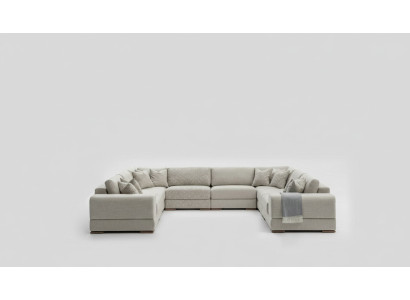 Sofa U Form Modern Design Luxus Wohnzimmer Big Grau Ecksofa Neu