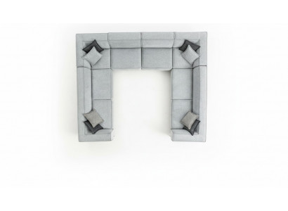 Wohnzimmer Ecksofa U Form Luxus Modern Design Grau Big Sofa Wohnlandschaft