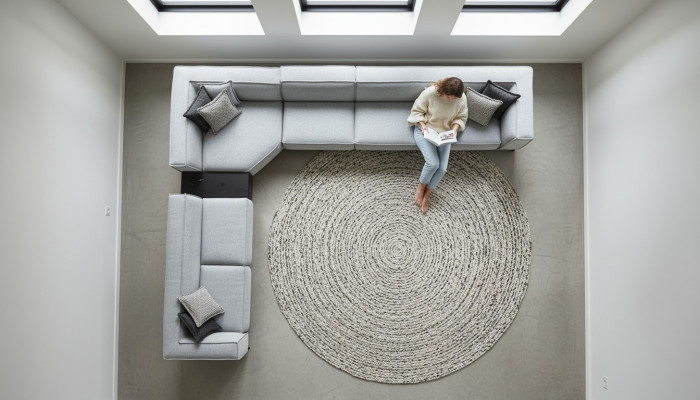 Sofa L Form Couch Polster Wohnzimmer Modern Design Ecksofa Textil Sofas