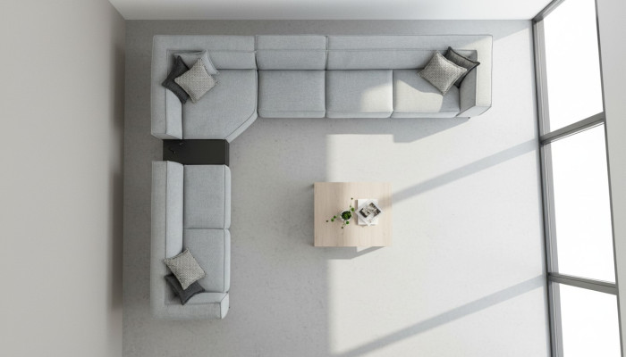 Sofa L Form Couch Polster Wohnzimmer Modern Design Ecksofa Textil Sofas