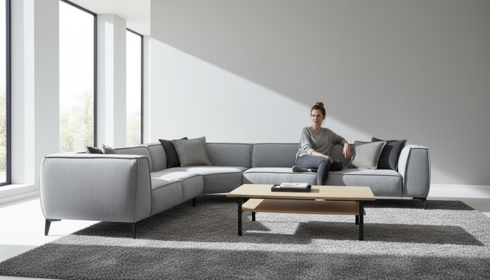 Ecksofa Polstersofa Wohnzimmer Sofa Couch L Form Modern Design Neu