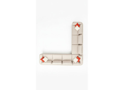 Ecksofa Sofa LForm Luxus Wohnzimmer Beige Polster Sofa Möbel 402x402cm