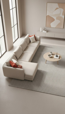 Ecksofa Beige Luxus Wohnzimmer Sofa Couch L Form Modern Design 420x170