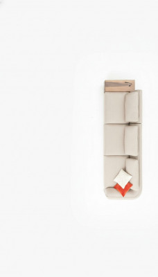 Bequemes 5-Sitzer Sofa in schlichtem Beige und modernem Design