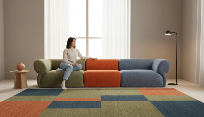 Sofa 5 Sitzer Wohnzimmer Polstersofa Modern Stil Sofas Couch Neu