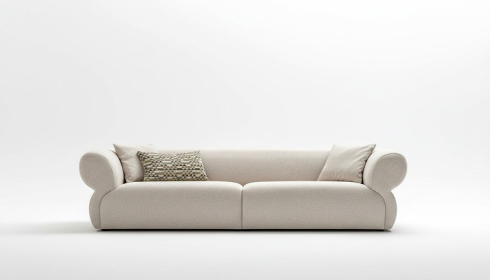 Modern Sofa 3 Sitzer Beige Dreisitzer big 250cm Sofas Couch Luxus Möbel Neu