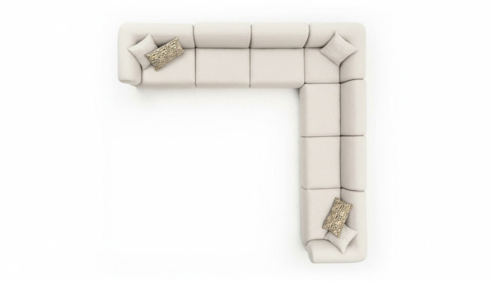 Sofa L-Form Polster Couch Wohnzimmer Modern Möbel 405x405cm Sofas Ecksofa