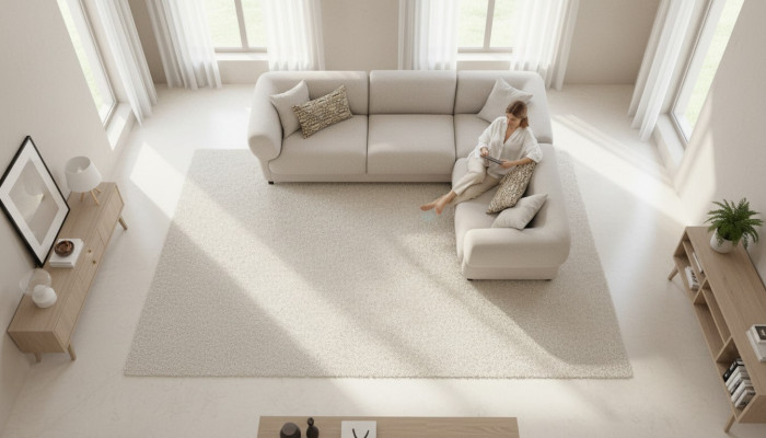 Sofa L-Form Beige Polstersofa Wohnzimmer Möbel Textil Modern Stil