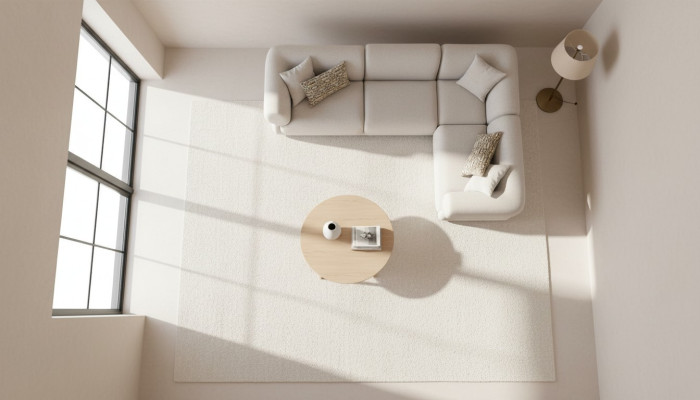 Sofa L-Form Beige Polstersofa Wohnzimmer Möbel Textil Modern Stil