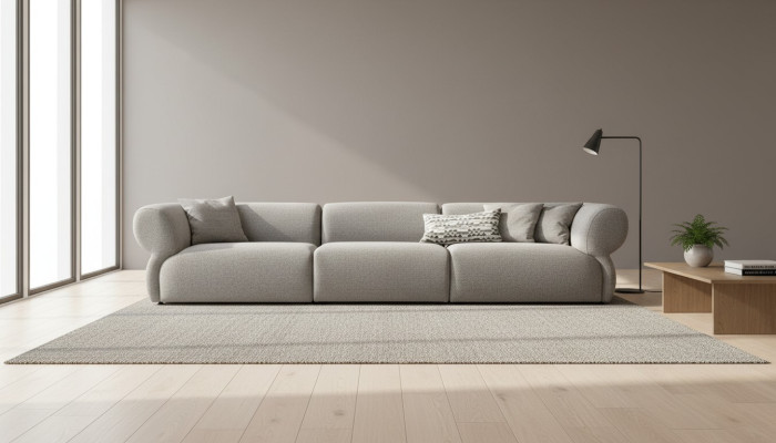 Großes 5-Sitzer Stoffsofa mit Premium-Textilbezug im modernen Stil