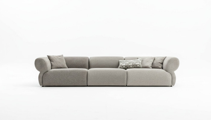 Großes 5-Sitzer Stoffsofa mit Premium-Textilbezug im modernen Stil