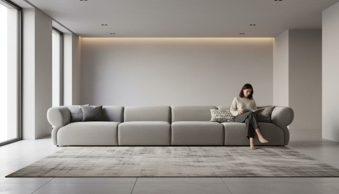 Italienische Möbel big Sofa Couch 6 Sitzer Italienische xxl Couchen Sofas Textil