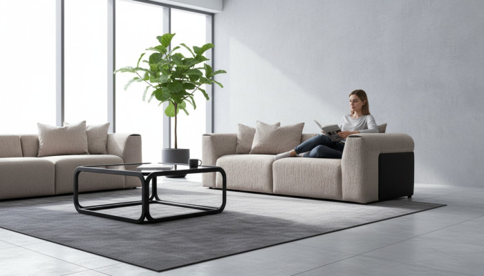 Modernes Sofa Luxus Textil Wohnzimmer Polstersofa Couch 3 Sitzer Design