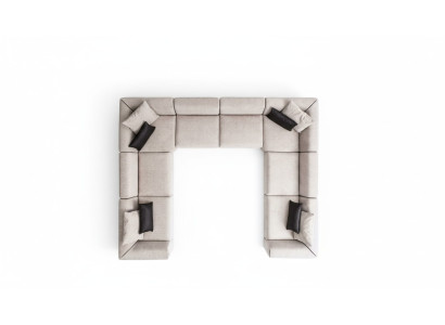 Sofa U-Form Polstersofa Couch Wohnzimmer Design Modernes Ecksofas