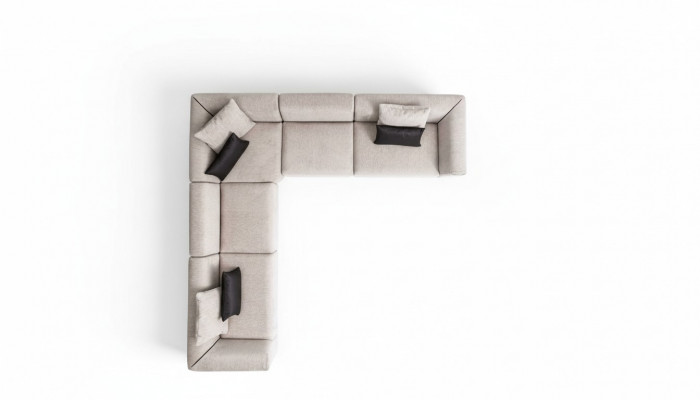 Taupe Ecksofa Ecksofagarnitur Kompakte Sofaecke Textilmöbel Sitzecke Sofa
