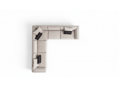 Taupe Ecksofa Ecksofagarnitur Kompakte Sofaecke Textilmöbel Sitzecke Sofa