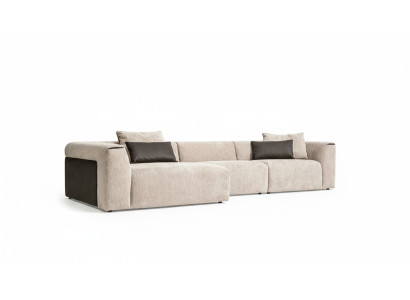 Moderne Beige Eckwohnlandschaft Luxus Ecksofa Polstercouchen Modern Neu